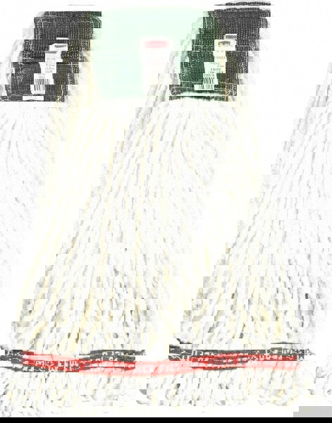 Web Foot Shrinkless Looped-End Wet Mop Head, Cotton/synthetic, Medium, White, 6/carton